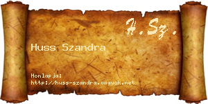 Huss Szandra névjegykártya